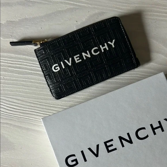 SOLD🌸 Givenchy Textured Card Holder Zippy Wallet - Picture 4 of 12